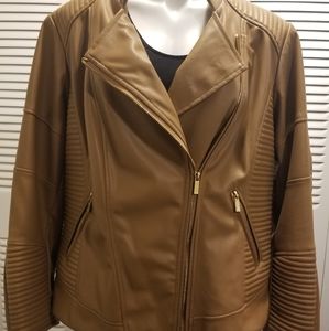 Calvin Klein faux leather jacket plus size NWOT
